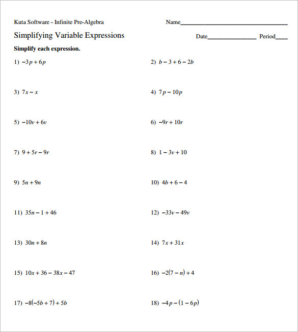 Algebra for dummies worksheets pdf free